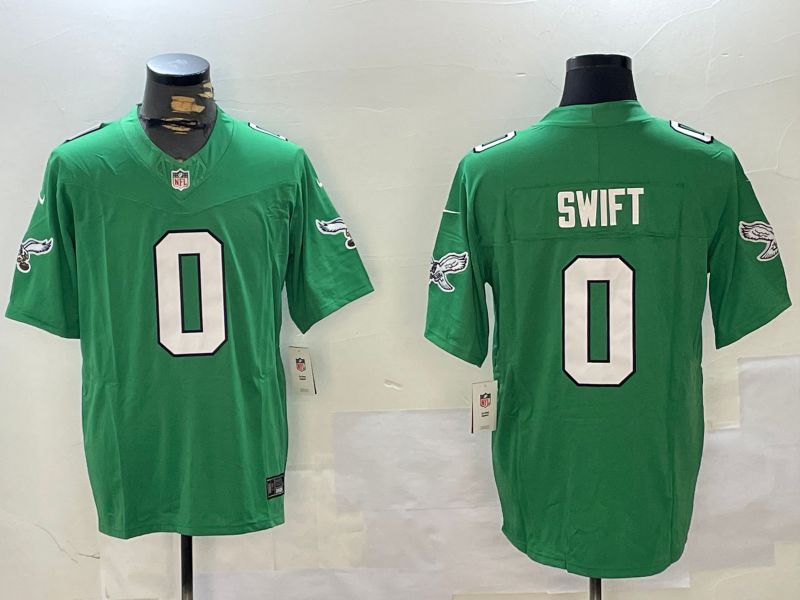 Men Philadelphia Eagles #0 Swift Green Throwback 2024 Nike Vapor Limited NFL Jersey style 1->women nfl jersey->Women Jersey